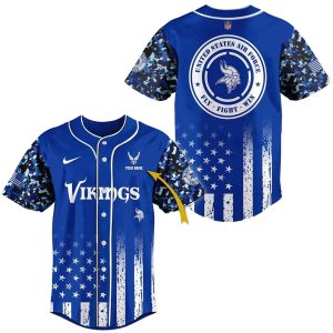 Personalized Minnesota Vikings US Air Force Baseball Jersey