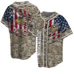 Personalized Minnesota Vikings US Flag Camo Baseball Jersey