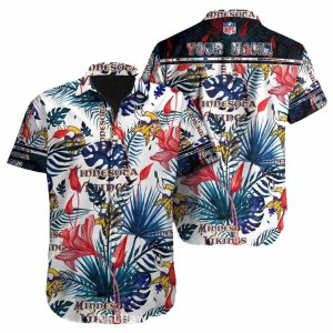 Personalized Minnesota Vikings Vibrant Floral Hawaiian Shirt