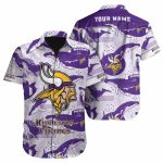 Personalized Minnesota Vikings Whale And Football Pattern Hawaiian Shirt