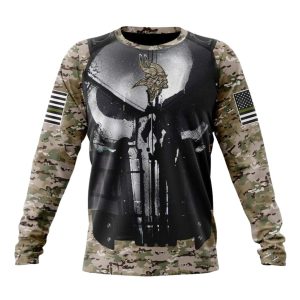 Personalized Minnesota Vikings kull Camo Veteran Kits AOP Sweatshirt