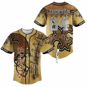 Personalized NFL New Orleans Saints Baseball Jersey Gift For Football Players