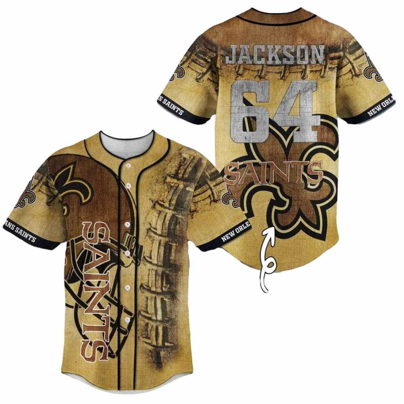Personalized Nfl New Orleans Saints Baseball Jersey Gift For Football Players 1