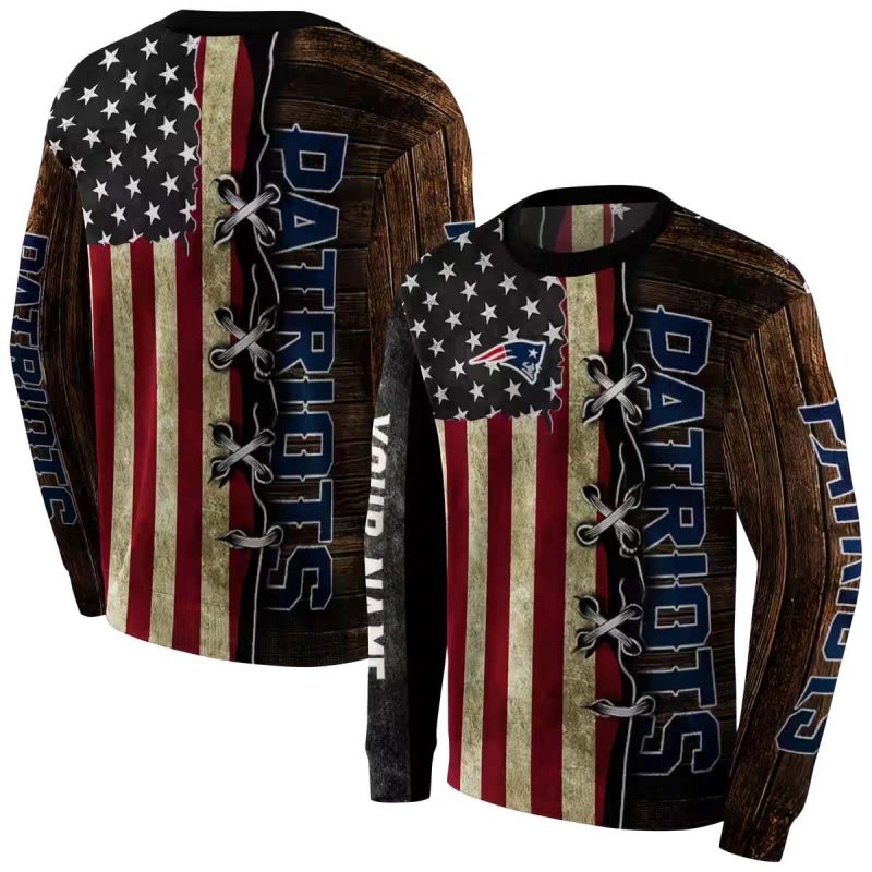 Personalized New England Patriots American Pride Aop Sweatshirt 1