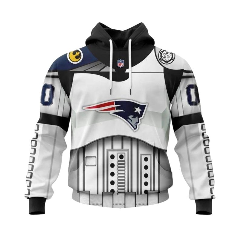 Personalized New England Patriots And Star Wars Aop Hoodie 1