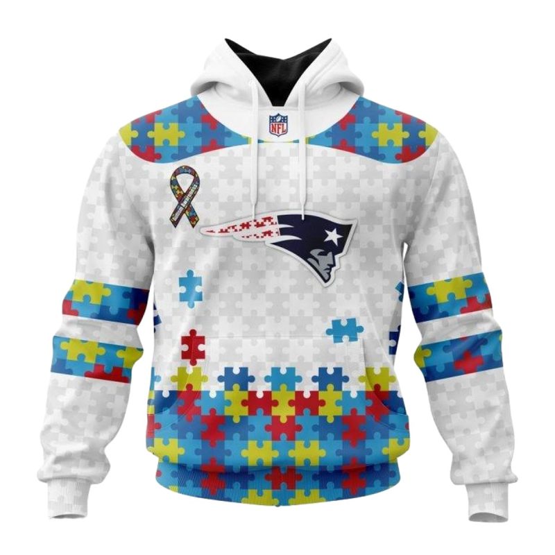 Personalized New England Patriots Autism Awareness Aop Hoodie 1
