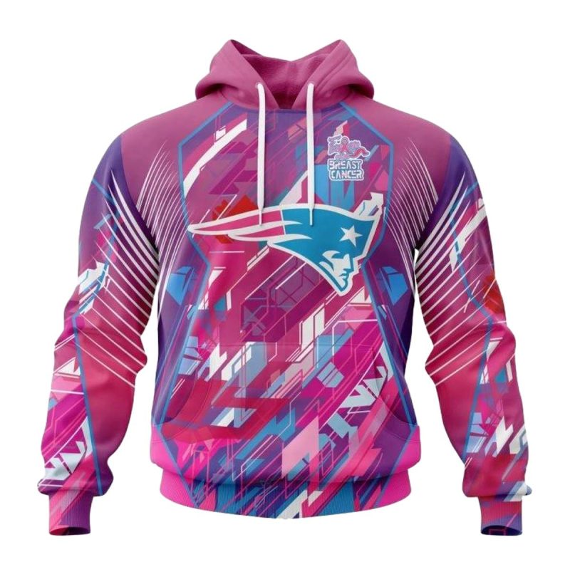 Personalized New England Patriots Breast Cancer Aop Hoodie 1