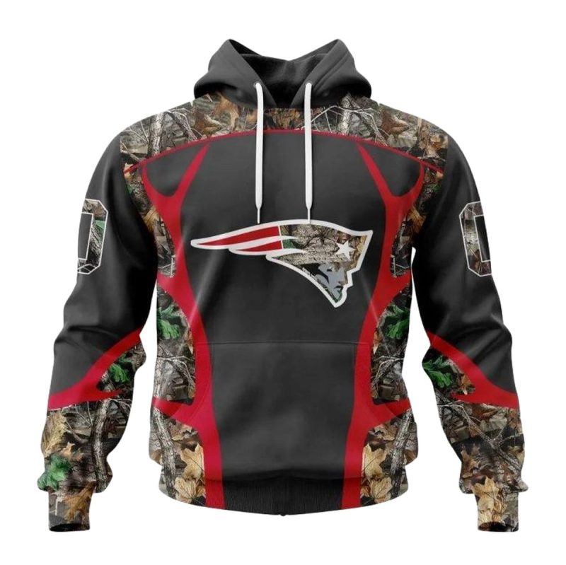 Personalized New England Patriots Camo Hunting Aop Hoodie 1