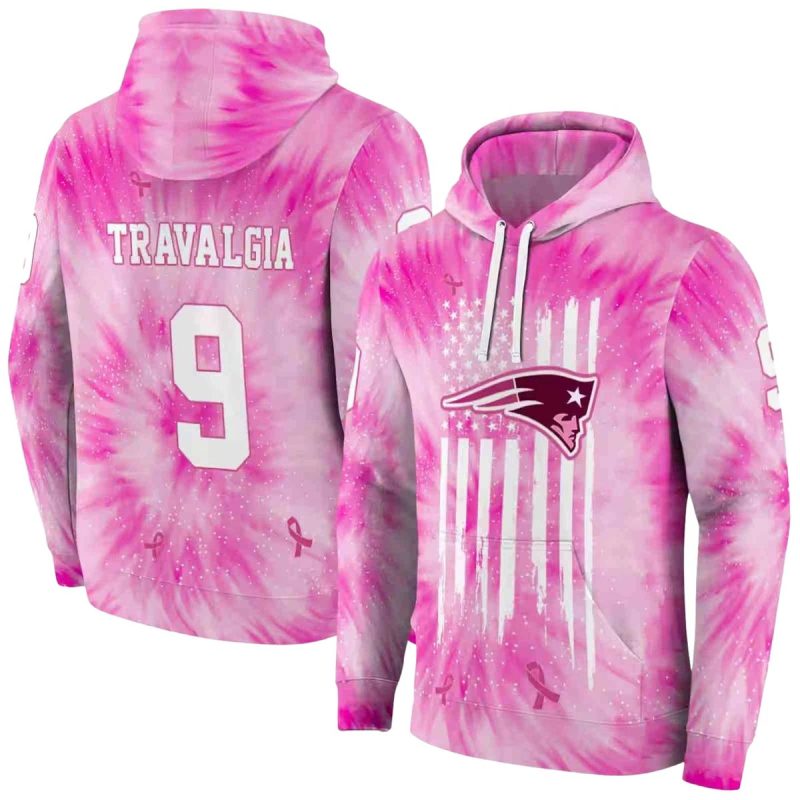Personalized New England Patriots Cancer Support Pink Aop Hoodie 1