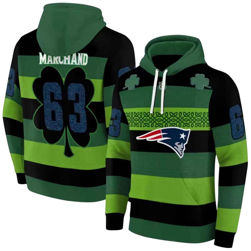 Personalized New England Patriots Celtic Patterns Green Aop Hoodie 1