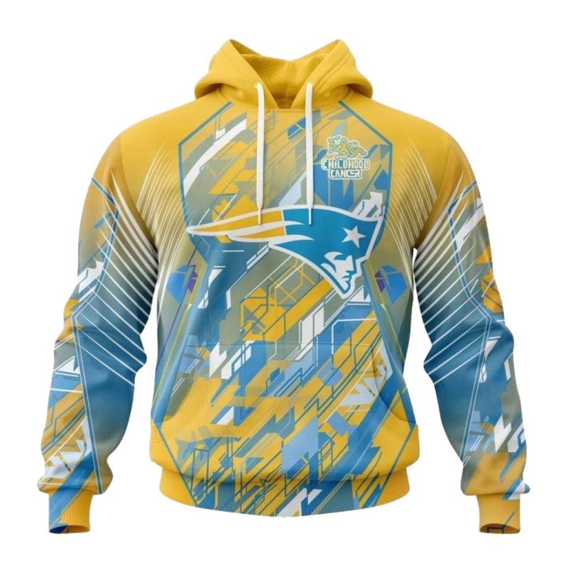 Personalized New England Patriots Childhood Cancers Aop Hoodie 1