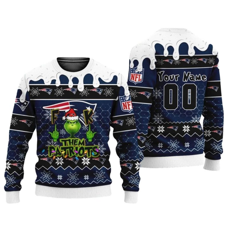 Personalized New England Patriots Fck Them Patriots Ugly Sweater 1