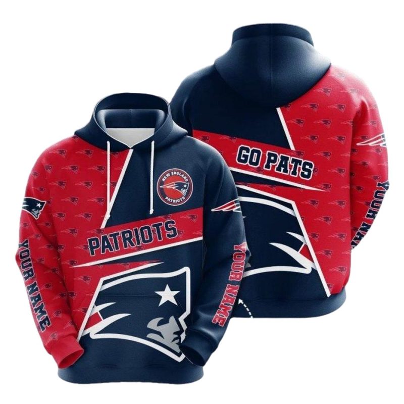 Personalized New England Patriots Go Pats Aop Hoodie 1