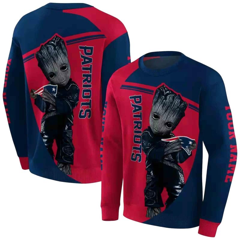 Personalized New England Patriots Groot Blue Aop Sweatshirt 1
