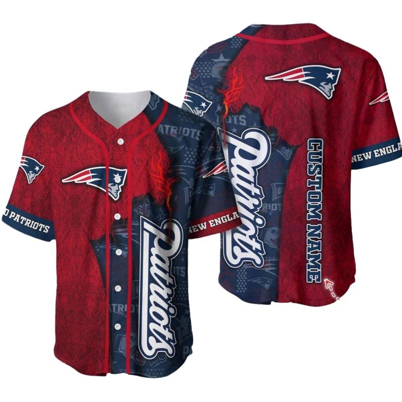 Personalized New England Patriots Jesus We Trust Baseball Jersey 1