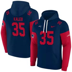 Personalized New England Patriots Minimal Design Red And Blue AOP Hoodie