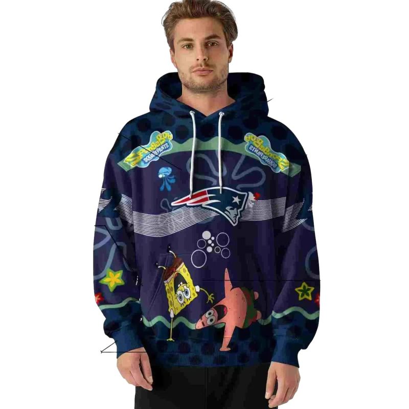 Personalized New England Patriots Patrick Star Blue Navy Aop Sweatshirt 1