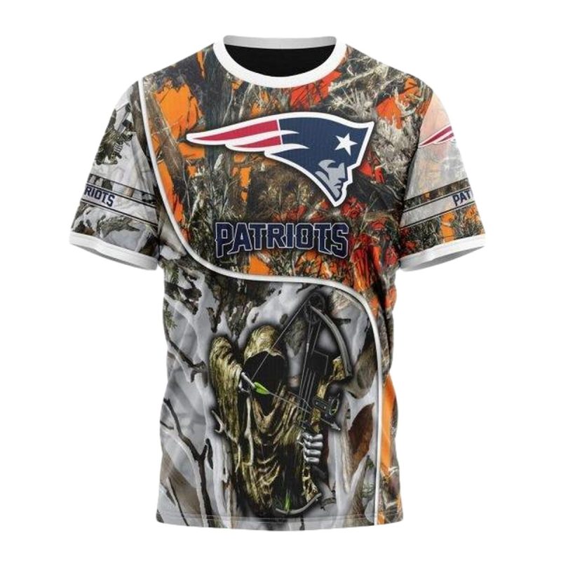 Personalized New England Patriots Special Fall And Winter Bow Hunting Aop T Shirt 1