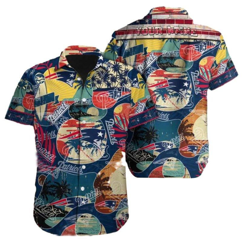 Personalized New England Patriots Special Vintage Style Hawaiian Shirt 1
