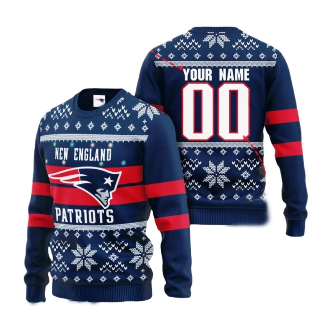 Personalized New England Patriots Ugly Sweater 1