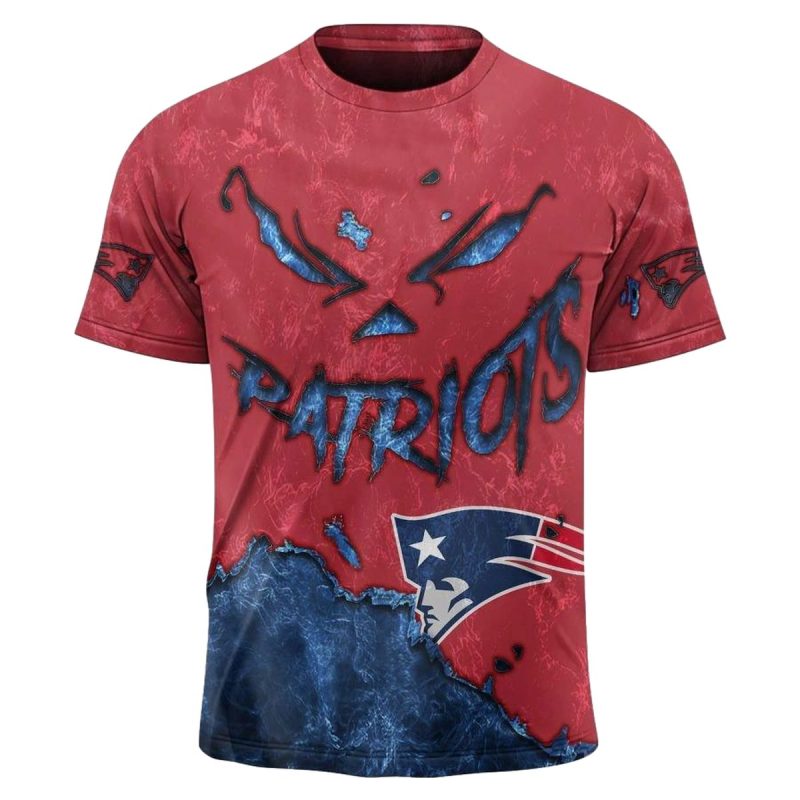 Personalized New England Patriots Devil Eyes Gift For Fans Aop T Shirt 1