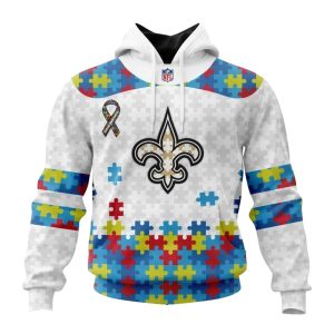 Personalized New Orleans Saints Autism Awareness AOP Hoodie