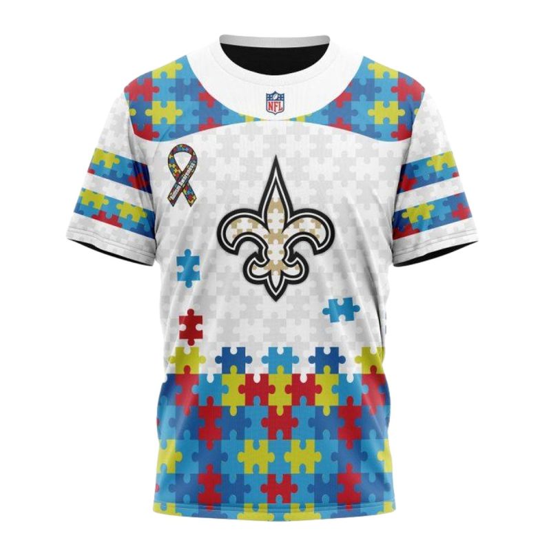 Personalized New Orleans Saints Autism Awareness Aop T Shirt 1
