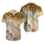 Personalized New Orleans Saints Beach Touchdown Hawaiian Shirt