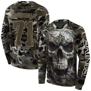 Personalized New Orleans Saints Camo Skull AOP Sweatshirt