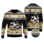 Personalized New Orleans Saints Disney Donald Duck Mickey Mouse Goofy Ugly Sweater