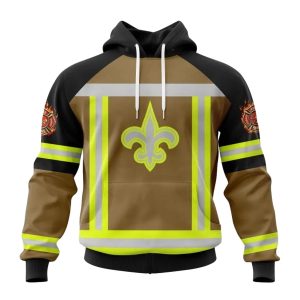 Personalized New Orleans Saints Firefighter Uniform Cosplay AOP Hoodie