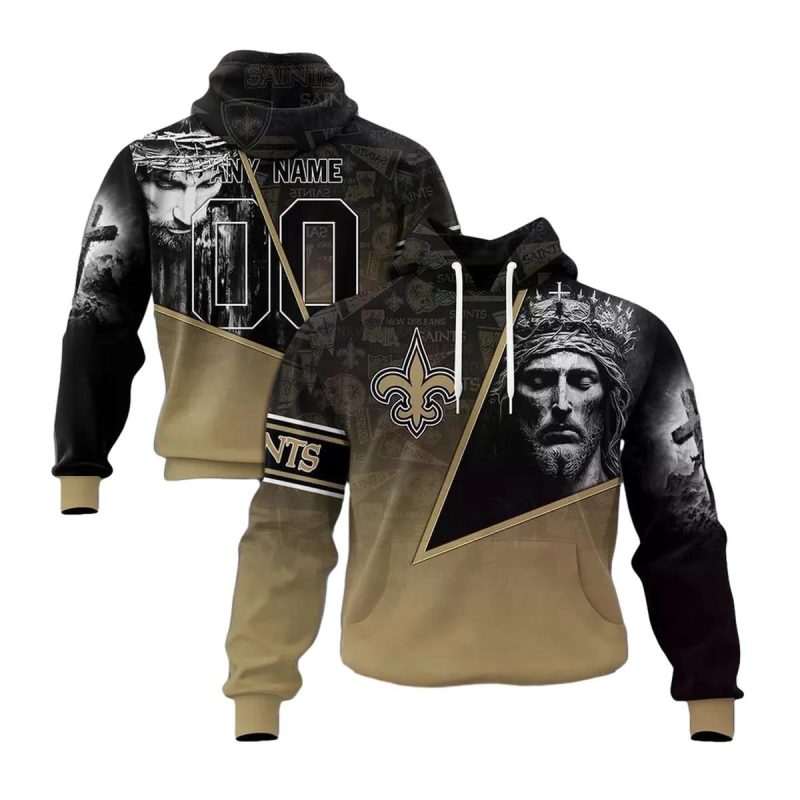 Personalized New Orleans Saints Gods Blessing Aop Hoodie 1
