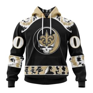 Personalized New Orleans Saints Grateful Dead AOP Hoodie