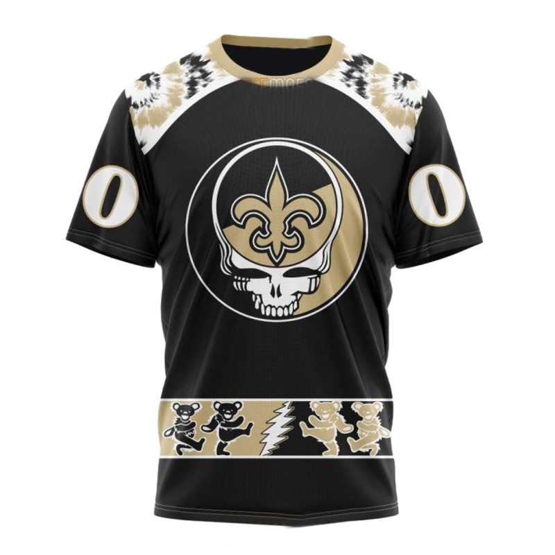 Personalized New Orleans Saints Grateful Dead Aop T Shirt 1
