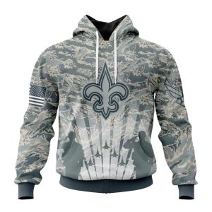 Personalized New Orleans Saints Honor US Air Force Veterans AOP Hoodie