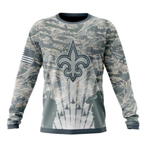 Personalized New Orleans Saints Honor US Air Force Veterans AOP Sweatshirt