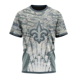 Personalized New Orleans Saints Honor US Air Force Veterans AOP T Shirt
