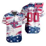 Personalized New Orleans Saints Independence Day 4th Of July Hawaiian Shirt