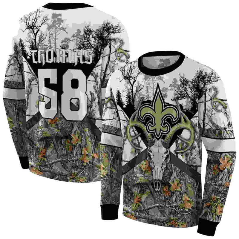 Personalized New Orleans Saints Logo And Forest Silhouette Aop Sweatshirt 1