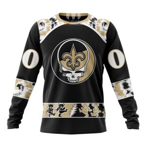Personalized New Orleans Saints Logo And Grateful Dead AOP Sweatshirt