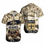 Personalized New Orleans Saints Logo And Mascot Hawaiian Shirt