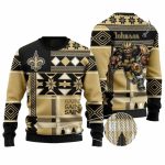 Personalized New Orleans Saints Logo And Mascot Ugly Sweater