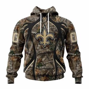 Personalized New Orleans Saints Logo And Special Hunting Camo AOP Hoodie