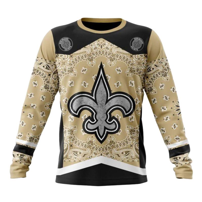 Personalized New Orleans Saints Logo Classic Style Aop Sweatshirt 1