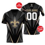 Personalized New Orleans Saints Logo In My Heart AOP T Shirt