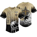 Personalized New Orleans Saints Logo In My Heart Black And Gold Baseball Jersey