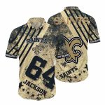 Personalized New Orleans Saints Logo Retro Gold Hawaiian Shirt