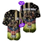 Personalized New Orleans Saints Mascot And US Flag Eagle Baseball Jersey