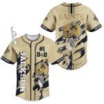 Personalized New Orleans Saints No 1 Dad Baseball Jersey