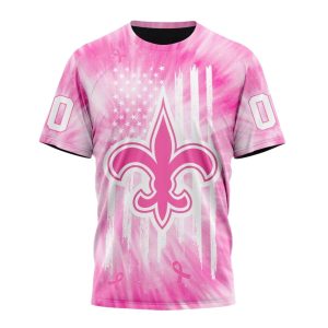 Personalized New Orleans Saints Pink Tie Dye AOP T Shirt